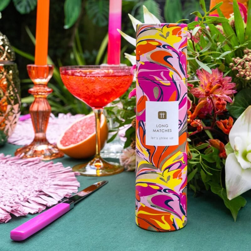 Pink Marble Tube Of Long Matches