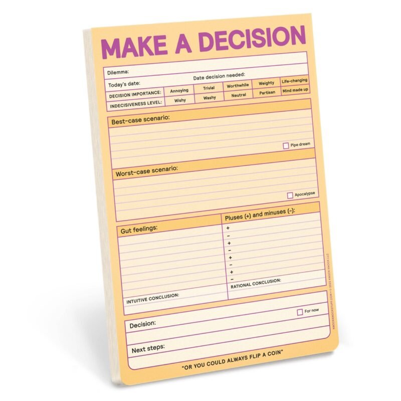Knock Knock Make a Decision Pad (Pastel Version) (Notepad/Sticky Notes)