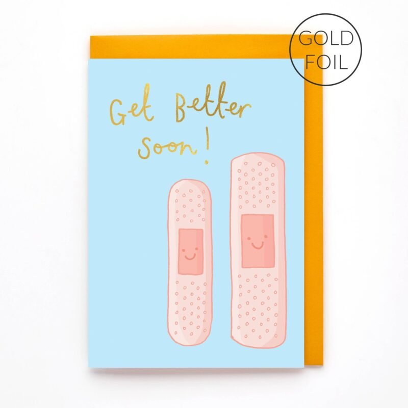 Plasters/Band Aid Get Well Soon Card | Cute Get Well Card
