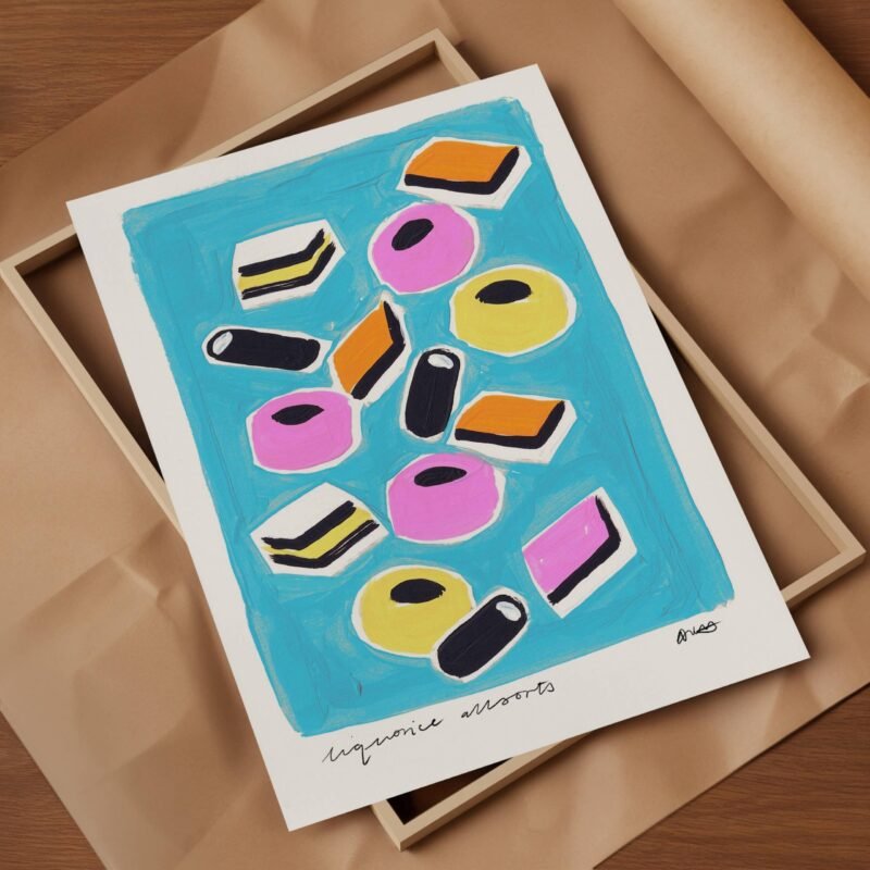 Liquorice Allsorts Art Print: No Frame, A4