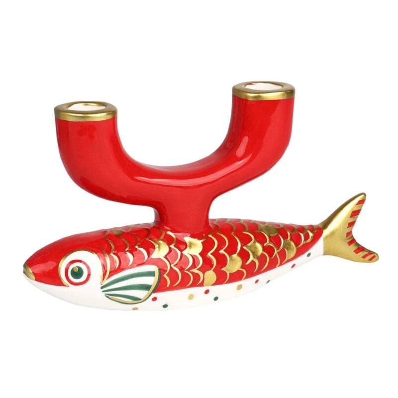 Koi Fish Ceramic Candle Holder