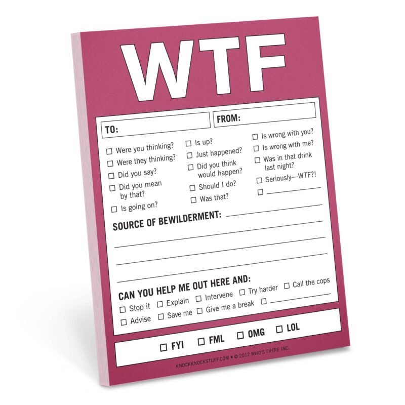 Knock Knock WTF Nifty Note (Notepad/Sticky Notes)