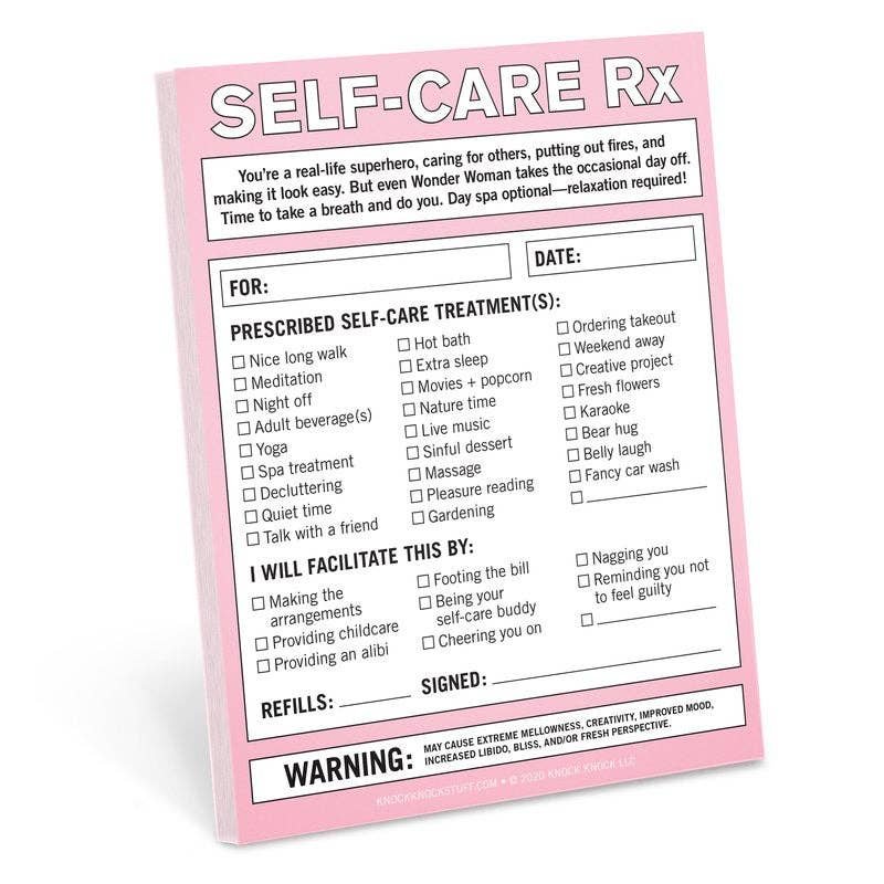 Knock Knock Self-Care Rx Nifty Note (Notepad/Sticky Notes)