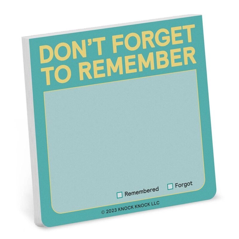 Knock Knock Don’t Forget to Remember Sticky Note (Pastel) (Notepad/Sticky Notes)