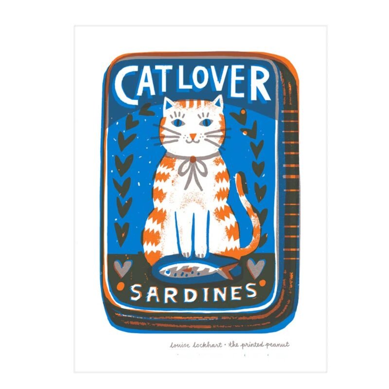 Cat Lover A4 Risograph Art Print