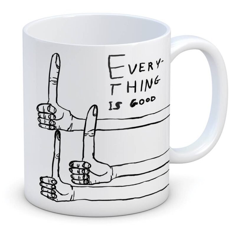 Funny Gift David Shrigley Mug – Everything Is Good