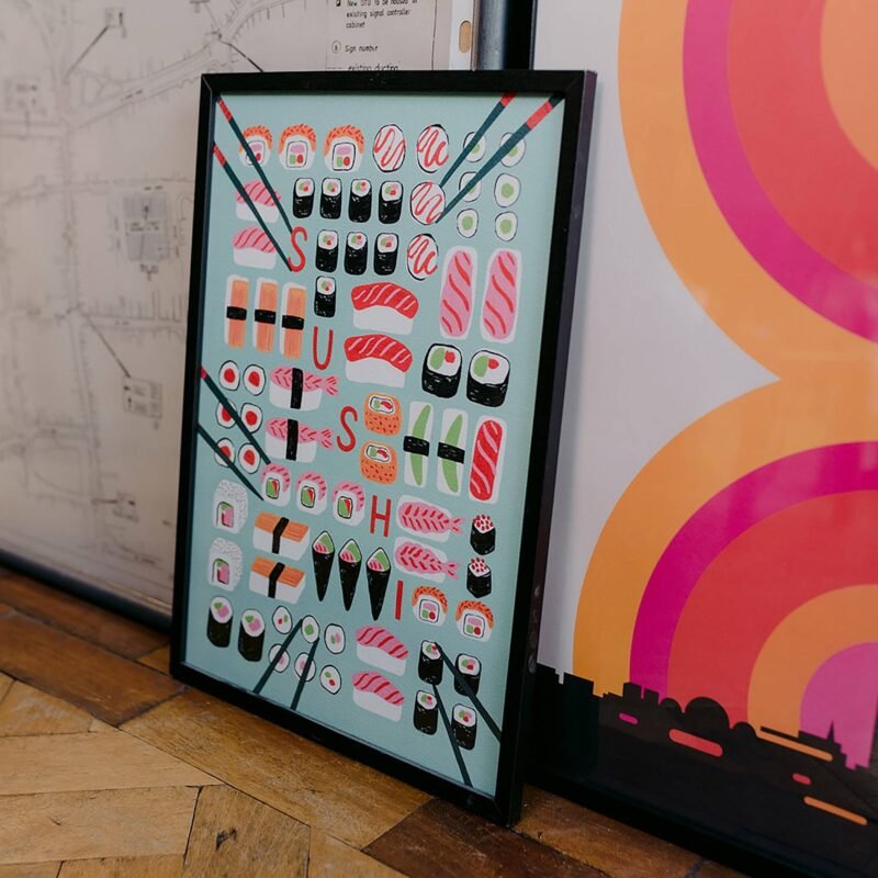 Sushi Art Print A5 Foodie-Friendly Wall Art for Kitchen & Home