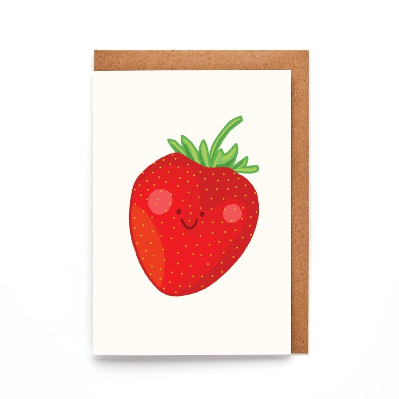 Mini Strawberry Greeting Card