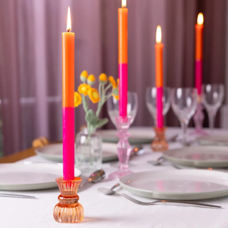 Orange and Pink Tall Candles
